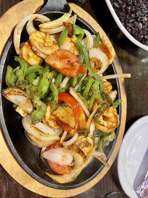 Shrimp fajitas