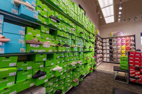 Shot of Popular Brand Section (I.e. Croc Shoe Wall)