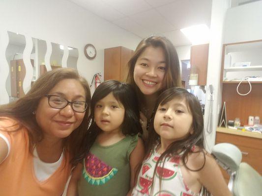 Me and Dr. Cao with our 2 little brave troopers