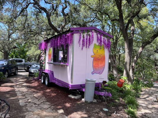 Cute little coffee truck right off the botanical garden parking lot