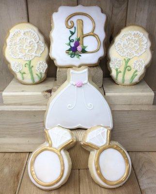 Bridal Shower Hand-Decorated Shortbread Cookies