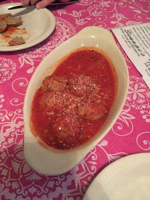 Small appetizer of meatballs which were delicious!