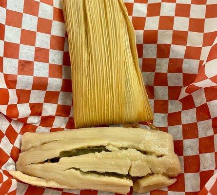 Cheese jalapeño Tamales are the best!!