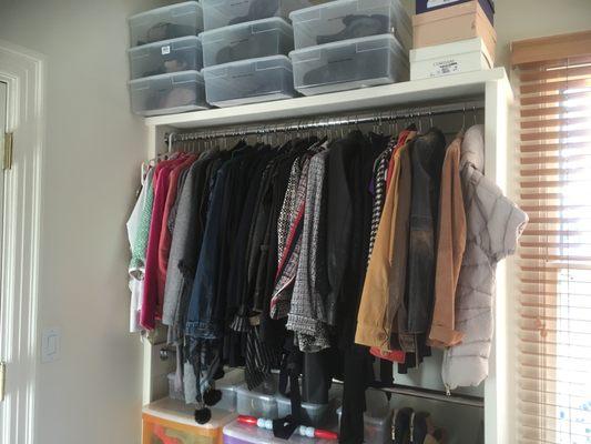 Alex's organized closet