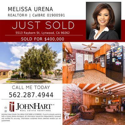 Fixer upper sold in Lynwood, Ca