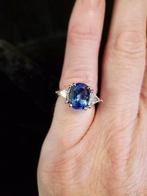 Sapphire and diamond ring