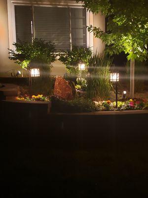 Outdoor landscape lighting will make you the envy of the neighborhood and provides an added level of security!!