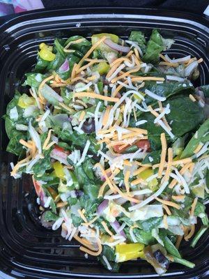 Veggie salad $5.89! Yummy in my tummy!