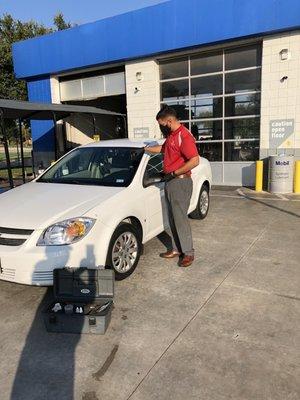 Sam, one of our Certified Windshield Technicians