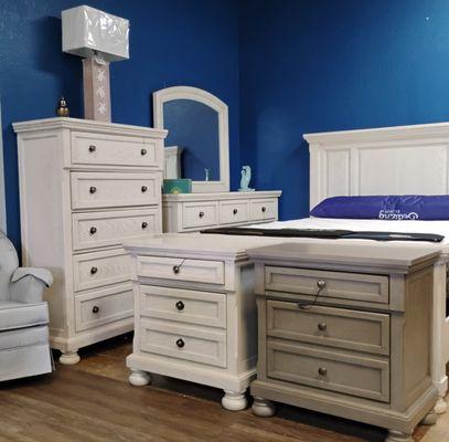 Bedroom available in four finishes, adult or child sized chests