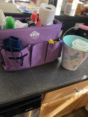 Bag packed, bucket ready, and coffee is strong! We are making even the dirtiest jobs still feel adorable! Happy Easter!