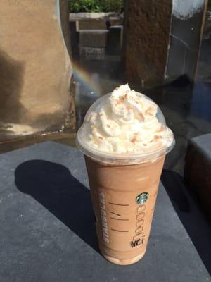 There is no pot of gold at the end of the rainbow.  MOCHA COCONUT FRAP from Starbucks.  :)