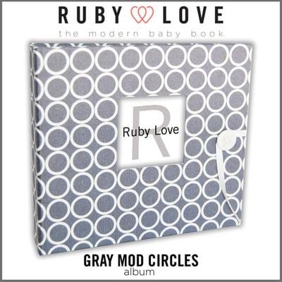 Gray Mod Circles Baby Memory Book