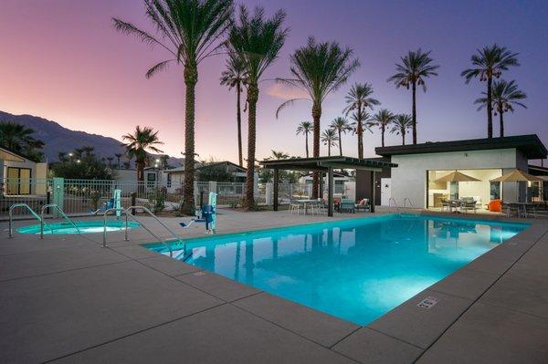 Beautiful sunsets from the centerpiece pool deck.