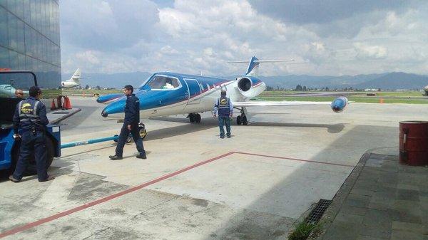 Aeromedevac Air Ambulance team landing a plane