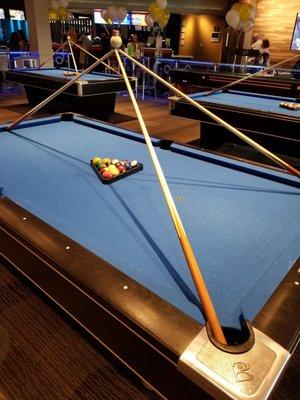 Cool pool table set up