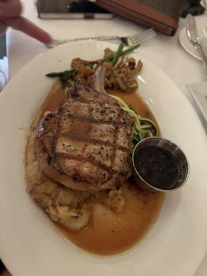 Bourbon And Molasses Grilled Pork Chop