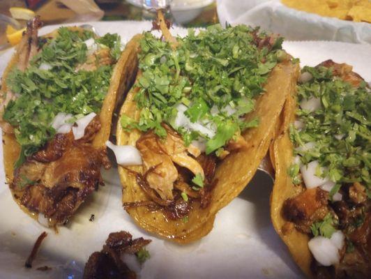 Pork street tacos.