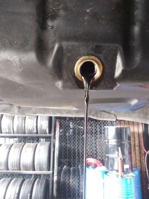 Chocolate looking oil. Overdue services are crucial to your vehicle's life.