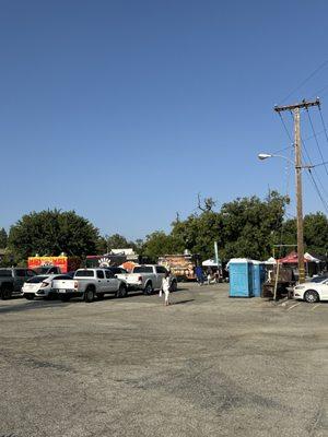 View of the event from the parking lot