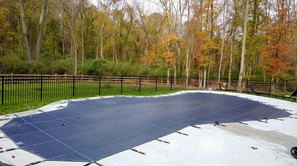 Another safety pool cover provided and installed by Colony Pool Service of Delaware, Inc., Wilmington, DE