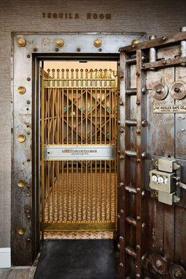 Old bank vault that has been converted to the Tequila Room