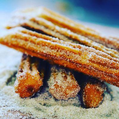 Churro trio- plain cajeta and cream filling