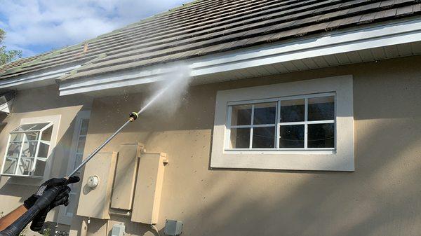 Pressure washing