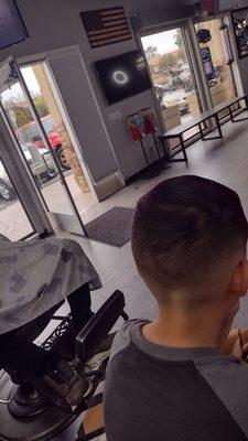 Zero fade kids hair back