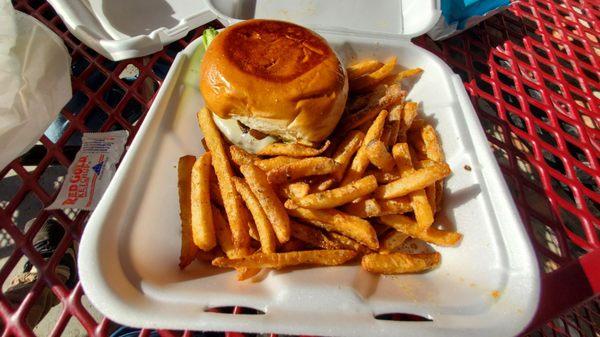 Mushroom Swiss burger