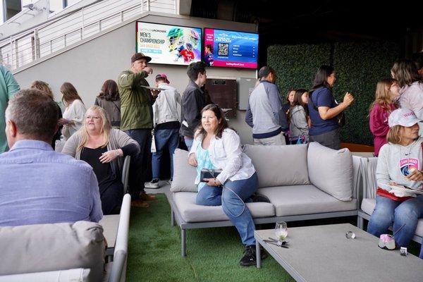 Client event at Snapdragon stadium. San Diego Waves!!! We rented out the entire Toyota Terrace section to host our clients!