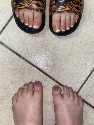 Gel french tip pedicure