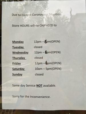 covid store hours