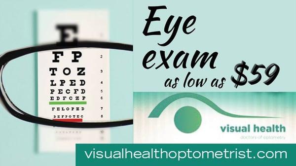 $59 Eye Exam!!