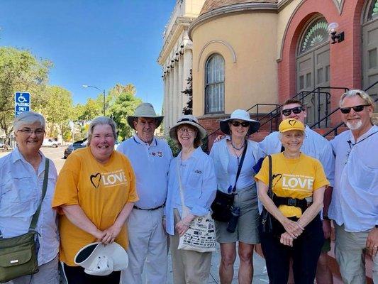 Members heading to Families Belong Together Rally