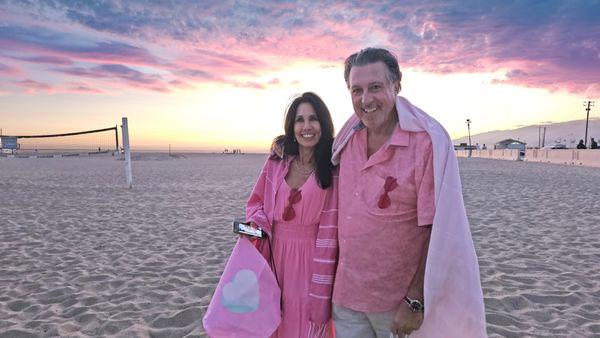 ROSARIO S. CASSATA AND CAROLYN AT ZUMA BEACH IN MALIBU CALIFORNIA.