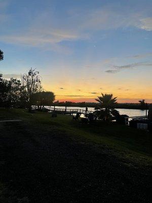 Walking path and the amazing sunset