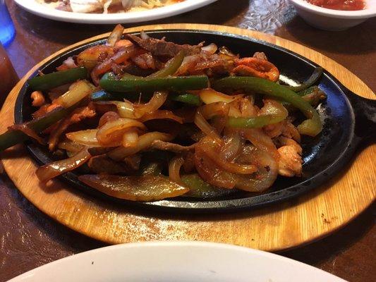 Fajitas chicken and beef