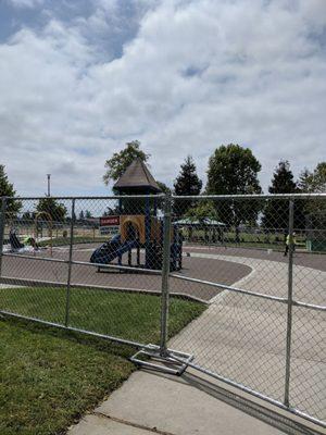 Playground closed due to resurfacing