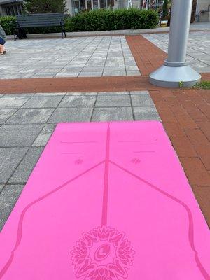 Outdoor yoga class