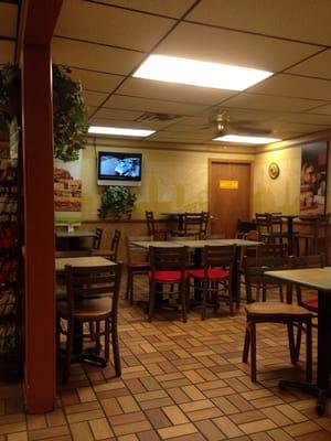 Dining room with TV