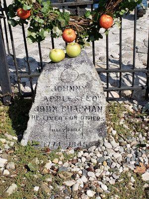 Johnny Appleseed's gravesite marker.