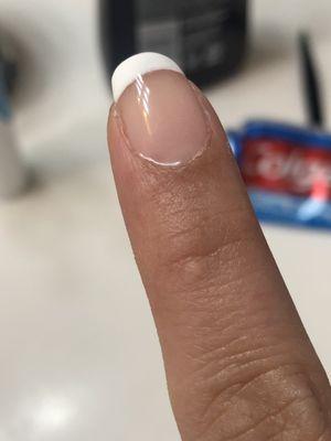 Did not clean the cuticle