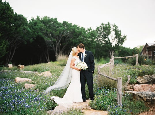 Beautiful bluebonnets by our stream