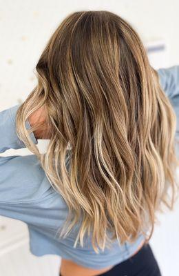 Balayage highlights soften old to harsh highlights