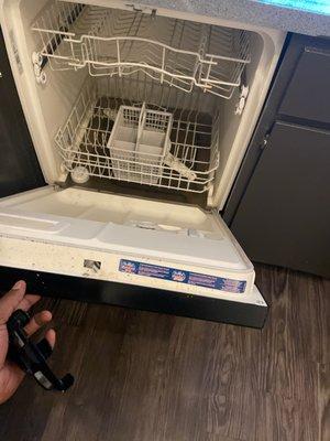 Dishwasher floods and smells like garbage