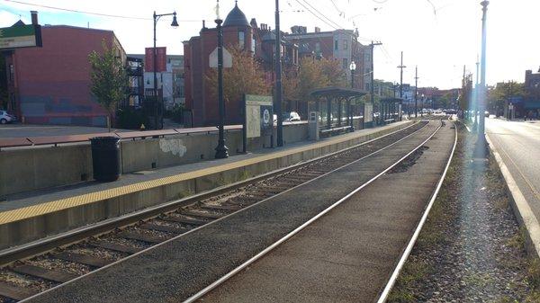 Inbound platform at Brigham Circle