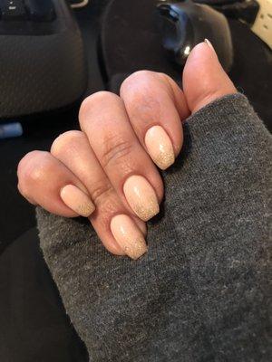 Shellac manicure over my natural nails.