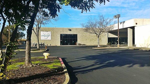 Gathering Place Church main building. View from parking lot.