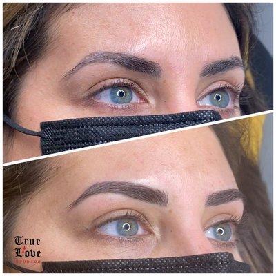 Microblading done by PMU Artist Jenny